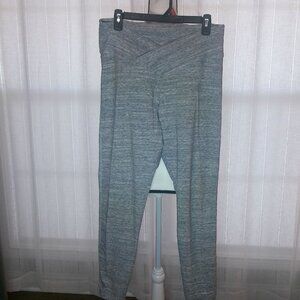 PINK BY VICTORIA SECRET Gray Heathered Criss Cross Waist Leggings XL
